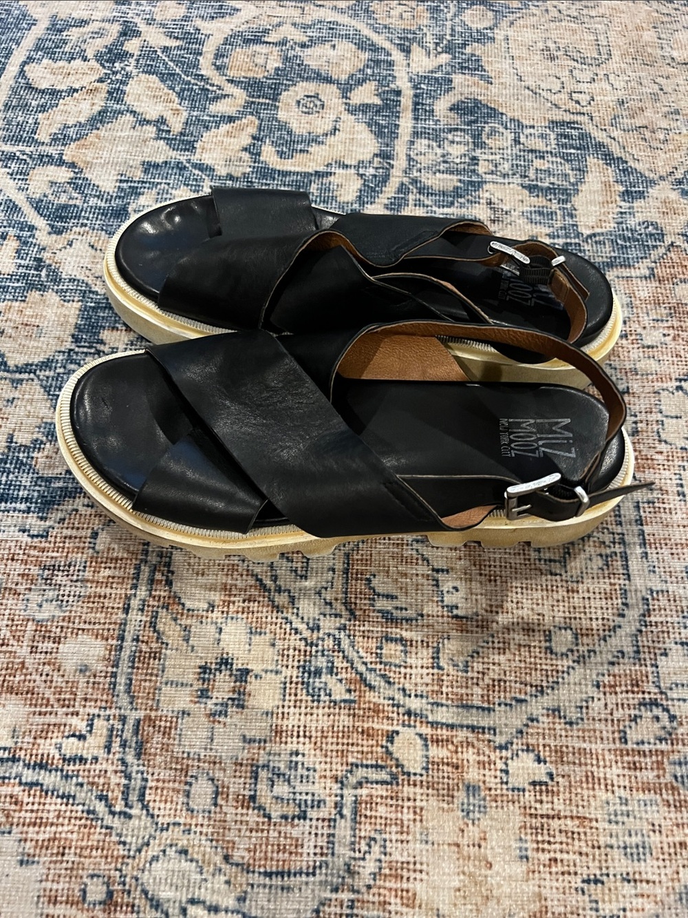 Miz Mooz Pacific Black Leather Crisscross Slingback Sandal size 42 / US 11.5 - Picture 6 of 11